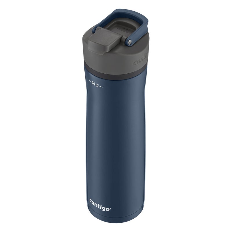 Contigo Cortland Chill 2.0 Blueberry Stainless Steel Water Bottle Vacuum-Insulated Spill-Proof Lid 24oz Ideal for Hot or Cold Drinks Interchangeable Lid Perfect for Kids & Adults - Image 3