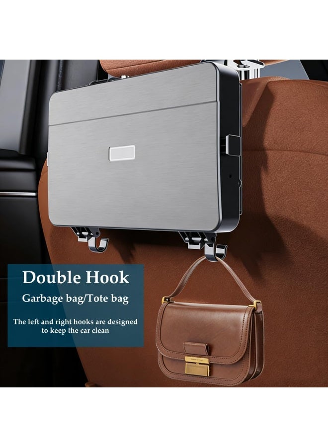 Arabest Car Seat Back Organizer, Multifunctional Back Seat Car Organizer with Cup Holder, Tissue Box and Hooks, Detachable Car Organizer for Hold Phone, Snacks, Drinks, Handbag, Compatible with Most Vehicles - Image 3