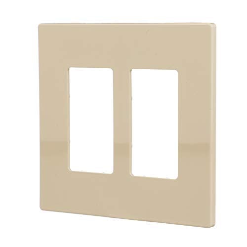 EATON Wiring PJS262V Decorator Screwless Wallplate, 2-Gang, Ivory - Image 2