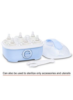 Fisher-Price Steam Max 6 Bottle Sterilizer For Baby Milk Bottles And Accessories ( Blue And White )  - Image 5