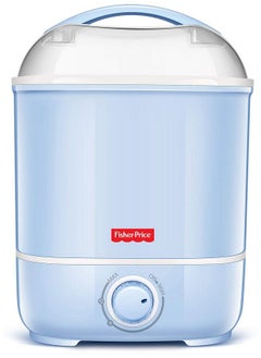 Fisher-Price Steam Max 6 Bottle Sterilizer For Baby Milk Bottles And Accessories ( Blue And White )  - Image 2