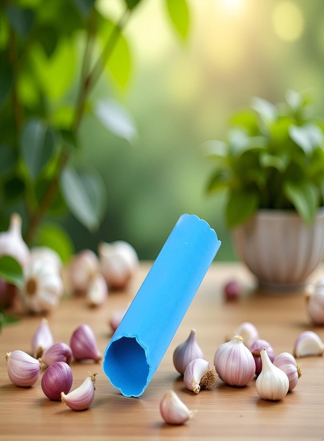 SquarezhenBo Silicone Garlic Tube Peeler-Garlic Skin Remover Roller,Garlic Roller Peeling Garlic Peeler Tube Roller Kitchen Garlic Tools,Easy Quick To Peel Garlic Cloves Roller Portabl Garlic Tools (Blue) - Image 5