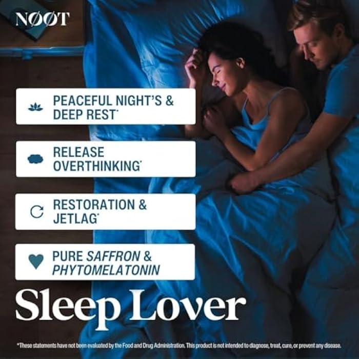 NØØT NOOT Sleep Lover – All Natural Deep Sleep Aid for Adults and Students, Non-Habit Forming Formula w. Ashwagandha, Lemon Balm, L-Theanine & Phytomelatonin, Sleep Supplement, Sleeping Pills, 60 Capsules - Image 2