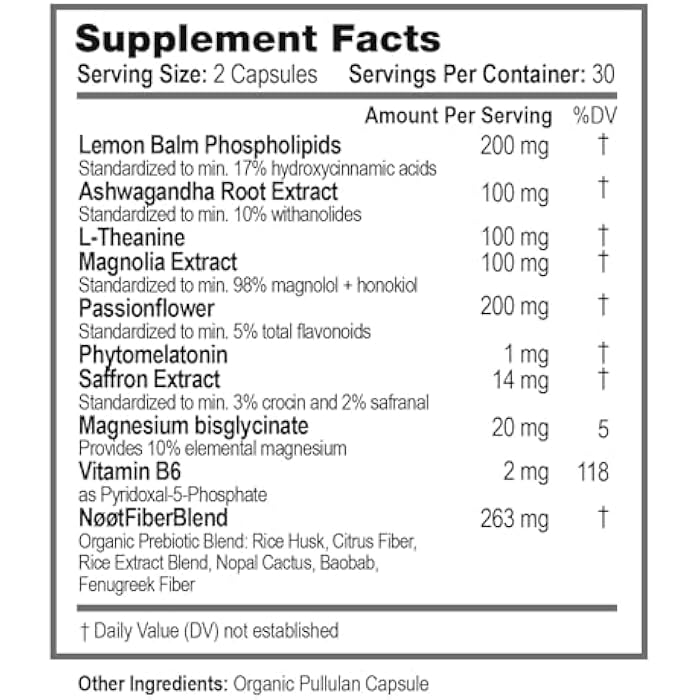 NØØT NOOT Sleep Lover – All Natural Deep Sleep Aid for Adults and Students, Non-Habit Forming Formula w. Ashwagandha, Lemon Balm, L-Theanine & Phytomelatonin, Sleep Supplement, Sleeping Pills, 60 Capsules - Image 4