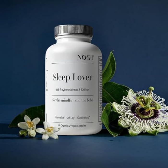 NØØT NOOT Sleep Lover – All Natural Deep Sleep Aid for Adults and Students, Non-Habit Forming Formula w. Ashwagandha, Lemon Balm, L-Theanine & Phytomelatonin, Sleep Supplement, Sleeping Pills, 60 Capsules - Image 3