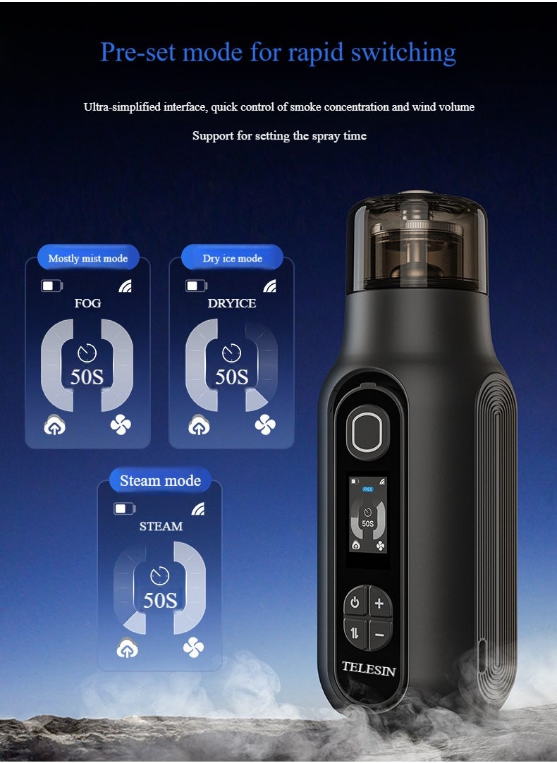 Beauenty - TELESIN Fog Machine, Photography Fog Effect, Portable Fog Maker, with Remote Control Fogger Machine, for Video Shoot and Parties - Image 1