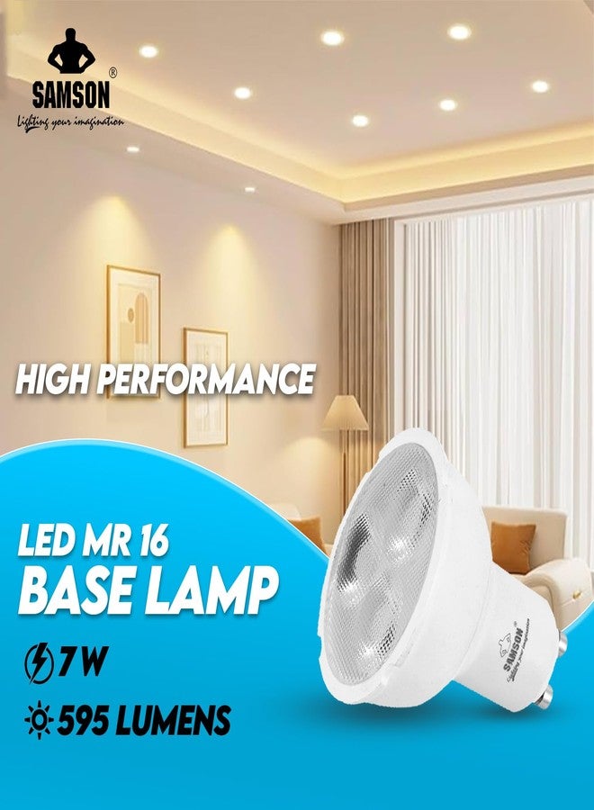 SAMSON 7W LED MR 16 Base Lamp Daylight Pack of 10 for Super Markets Showrooms Offices Residences Hotels Indoor Lighting - Image 4