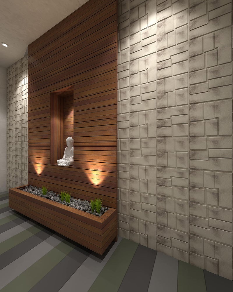 HOPz 3D Wallpaper Brick Wall Stickers | PE Foam Fancy Wallpaper for Walls, Waterproof & Self Adhesive, White Color 3D Latest Unique Design Wallpaper for Home (Size : 70 * 70 cm Each Pc) -1 Pcs - Image 2