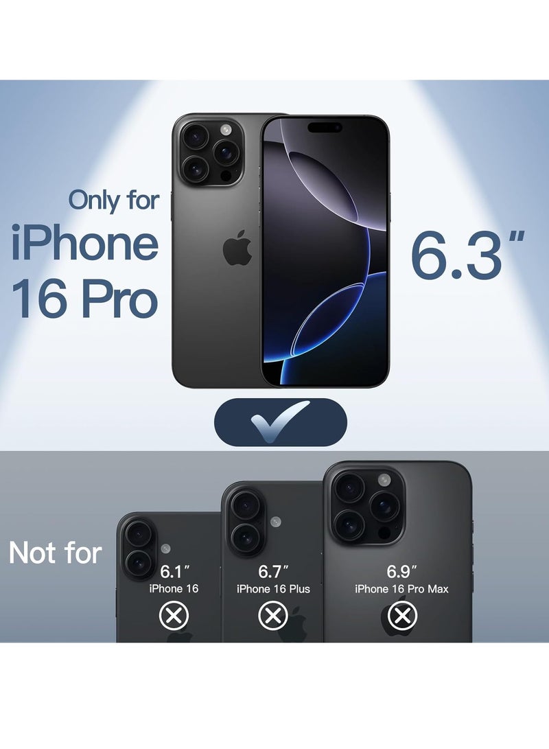 حافظة جديدة فائقة النحافة 0.35 مم لجهاز iPhone 16 Pro (6.3 بوصة) - وزن خفيف تشطيب غير لامع، حماية كاملة لعدسة الكاميرا، غلاف صلب بسيط (أسود) - Image 2