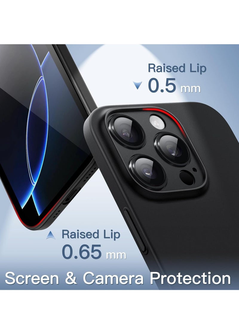 حافظة جديدة فائقة النحافة 0.35 مم لجهاز iPhone 16 Pro (6.3 بوصة) - وزن خفيف تشطيب غير لامع، حماية كاملة لعدسة الكاميرا، غلاف صلب بسيط (أسود) - Image 4