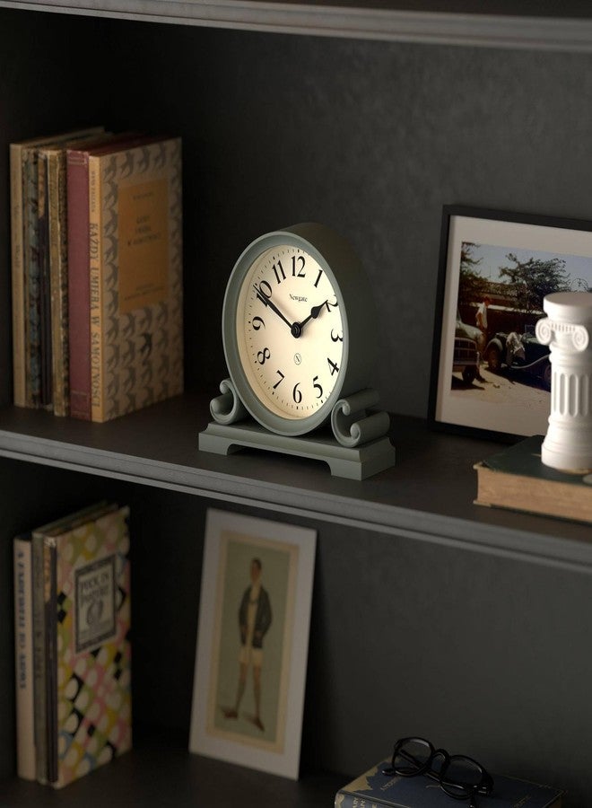 NEWGATE® Divisadero Mantel Clock | Traditional Double Scroll Design | Asparagus Green | Classic Style for Desk, Table top, Shelf or Bedside - Image 4