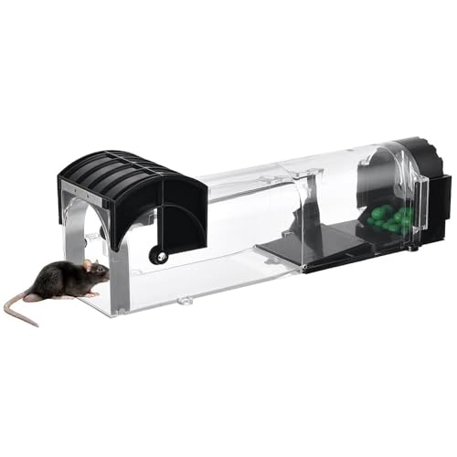 SHOPOGENIX Rat Trap Cage for House Garden Patio, 32 cm Humane Mouse Trap Cage, Reusable Enlarged Smart Rat Catcher and Rodent Trap for Mice, Pets, Rodents - Image 1