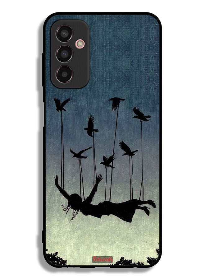 Tolwak Samsung Galaxy F13 Protective Case Cover Birds Holding Fallen Girl - Image 1