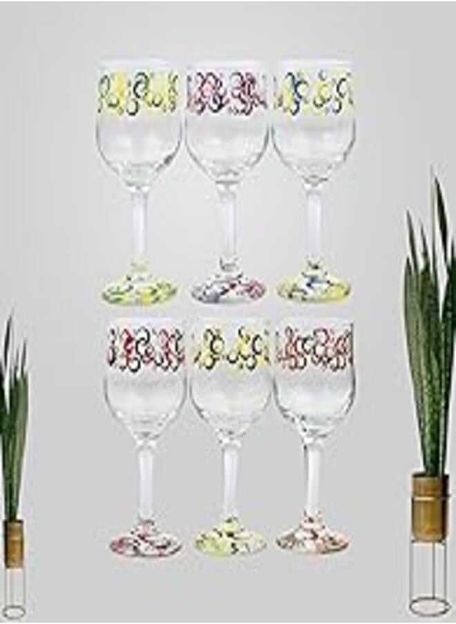 segaey Segaey Turkish TULIP Glass 013388/ Printed Colors / 6 Pcs/Elegant design, Trusted Brand, Attractive shape of Sparkling Drink, Soft Drink, Smoothies, Juices, Cocktails/High Quality Materials 