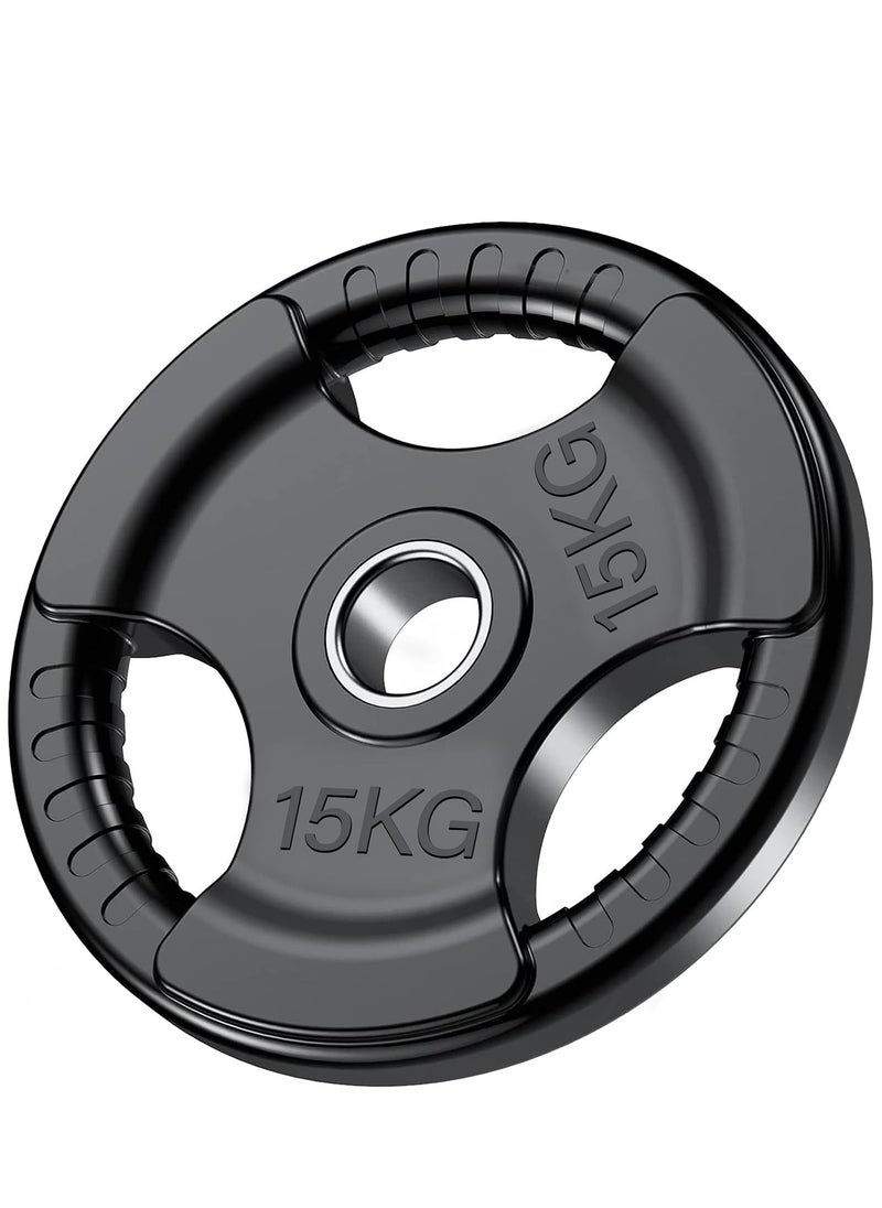 Sky Land Fitness Olympic Weight Plate With Rubber Finish| Barbell Weight Plate Disc For Lifting & Strength Training, 15kg  - Image 1