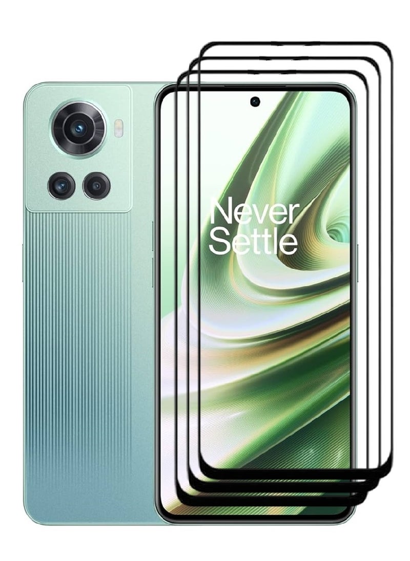 AINA 3 Pieces Tempered Glass Screen Protector 5D Designed For OnePlus 10R Full Glue Edge to Edge Full Screen Coverage And Bubble Free - Image 1