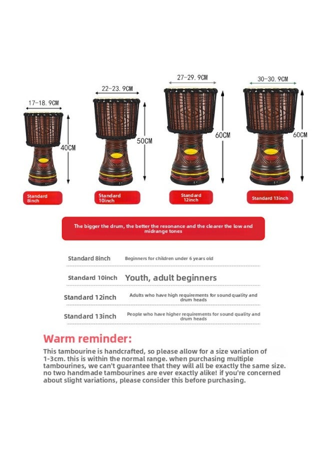 Somali Goat African Drum For Adults and Children Beginners Hand Drum Professional Performance Teaching Drum 10inch professional elephant - Image 5