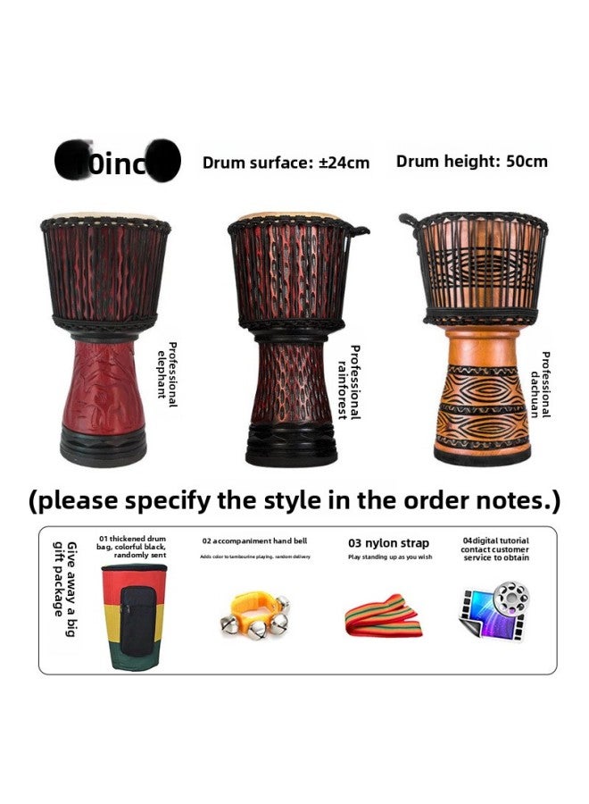 Somali Goat African Drum For Adults and Children Beginners Hand Drum Professional Performance Teaching Drum 10inch professional elephant - Image 1