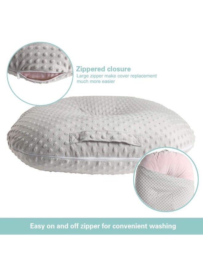 OWLOWLA Newborn Lounger Cover, Minky Removable Slipcover Fits Newborn Lounger for Baby Boy Girl (Lavender) - Image 3