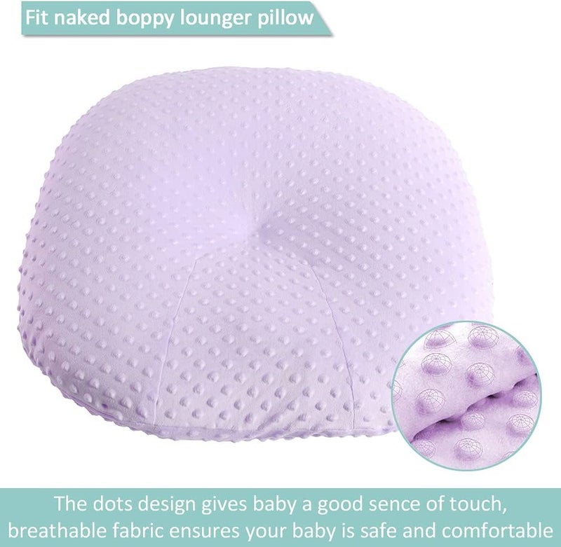 OWLOWLA Newborn Lounger Cover, Minky Removable Slipcover Fits Newborn Lounger for Baby Boy Girl (Lavender) - Image 2