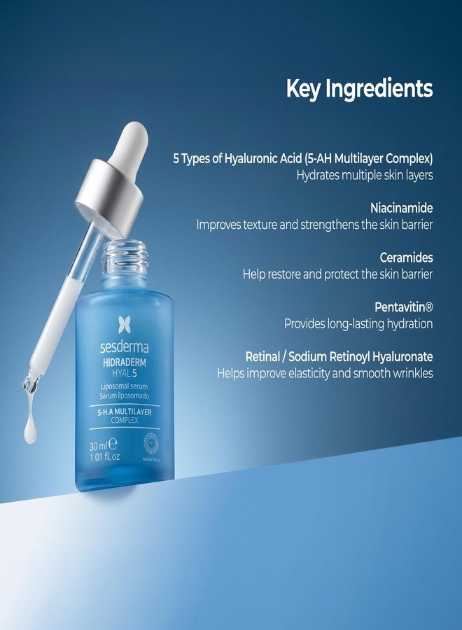 Sesderma HIDRADERM HYAL 5 Hyaluronic Acid Face Serum, Hydrating, 1 oz - Image 3