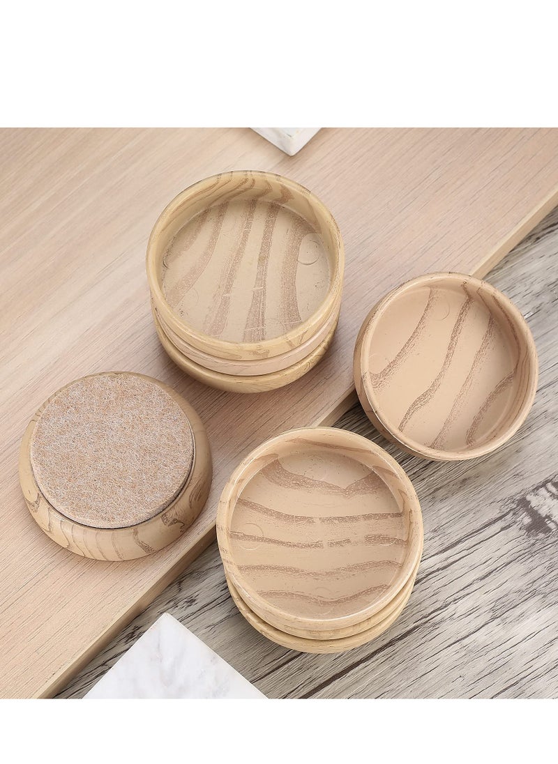 Excefore - 8 Pieces Felt Floor Cups Pads, Non Slip Floor Furniture Pads Protector, 6 cm/2.4 Inch Round Furniture Felt Pads, Suitable for Chair Table Furniture Legs Feet Wood Floor - Image 1
