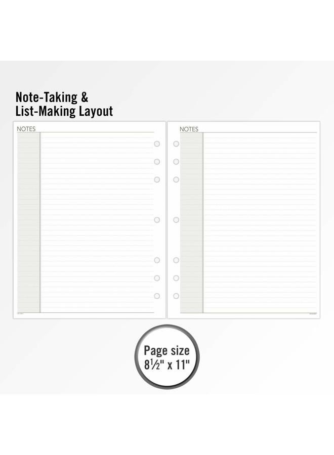 AT-A-GLANCE Day Runner Lined NotePad Pages, Refill, Loose-Leaf, Undated, for Planner, 8-1/2" x 11", Size 5, 30 Sheets/Pack (038-3) - Image 3