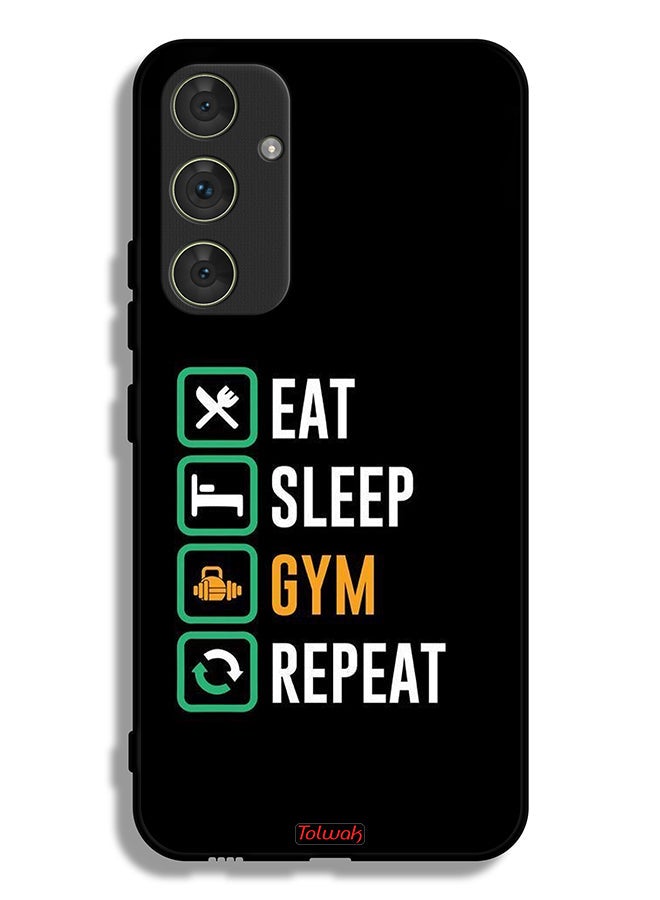Tolwak Samsung Galaxy A54 5G Protective Case Cover Eat Sleep Gym Repeat - Image 1