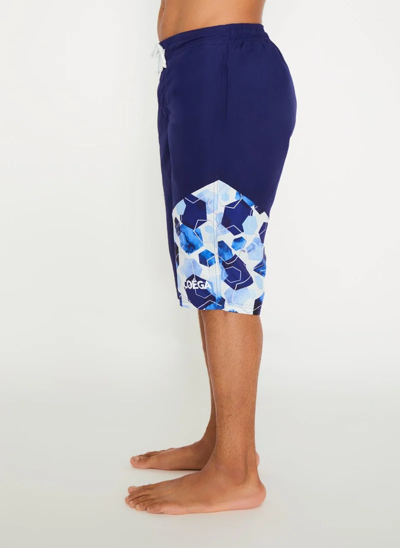 COEGA SUNWEAR COEGA Mens Capris - Navy Watercolour Hexagons