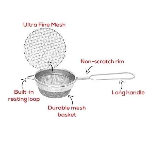 HAZEL Stainless Steel Tea Coffee Strainer Chalani Filter, 8.3 Cm Dia - Image 3