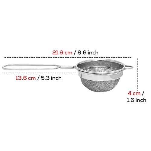HAZEL Stainless Steel Tea Coffee Strainer Chalani Filter, 8.3 Cm Dia - Image 4