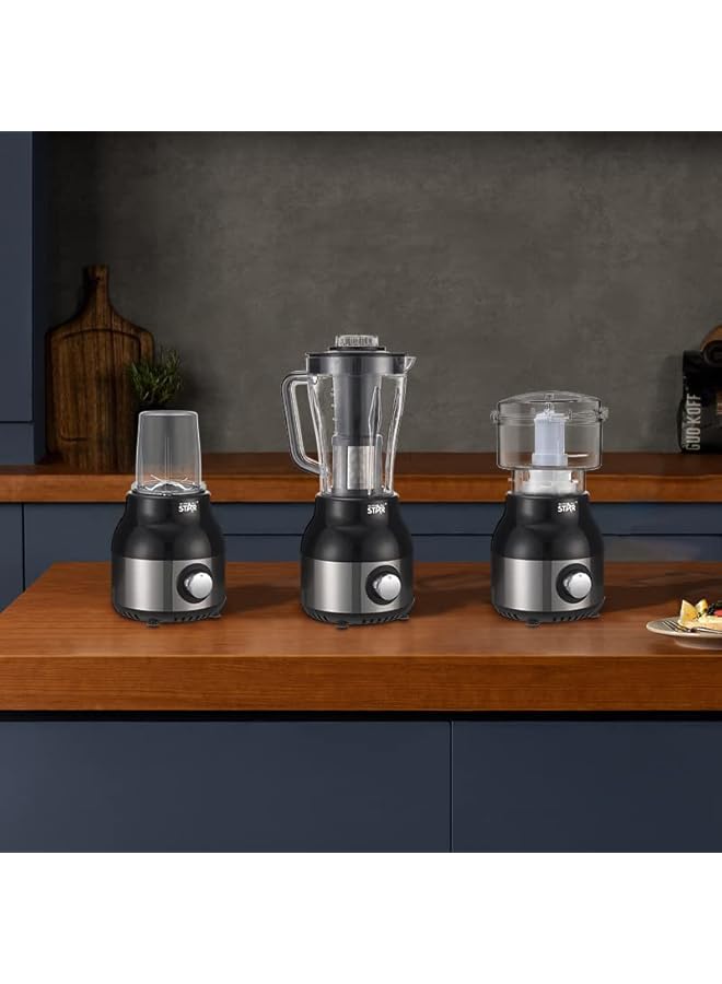 AMERTEER Blender And Food Processor Combo, 350W | Food Processor, Fresh Juice Blender With Food Chopper And Grinder | Food Processors Blender Combo For Shakes, Smoothies, Meat, Vegetables, Coffee Bean - Image 2