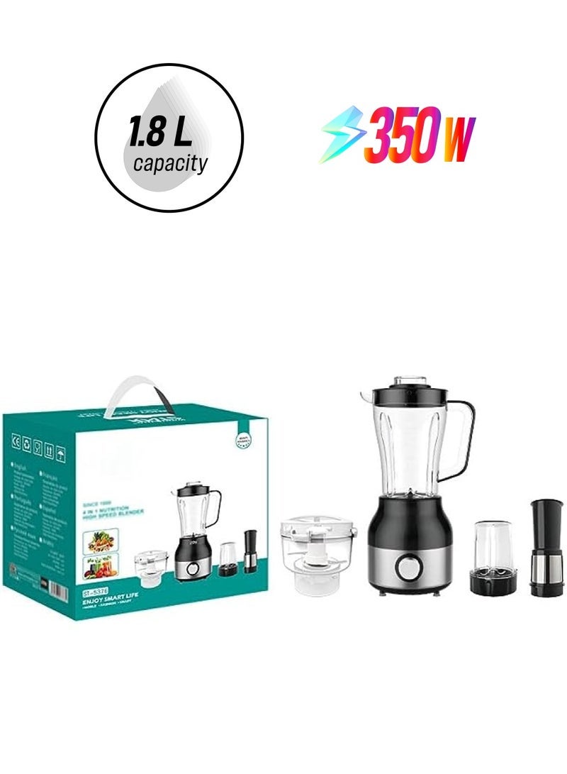AMERTEER Blender And Food Processor Combo, 350W | Food Processor, Fresh Juice Blender With Food Chopper And Grinder | Food Processors Blender Combo For Shakes, Smoothies, Meat, Vegetables, Coffee Bean - Image 1