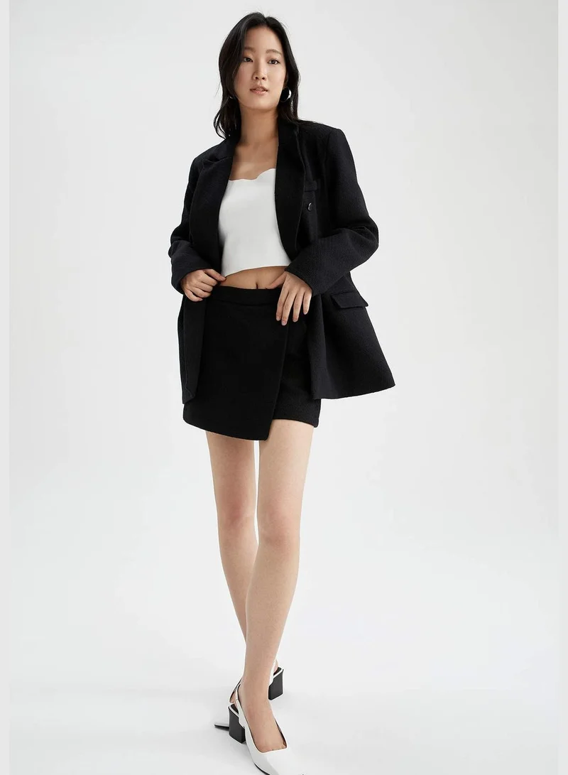 DeFacto Tweed Print Mini Short Skirt