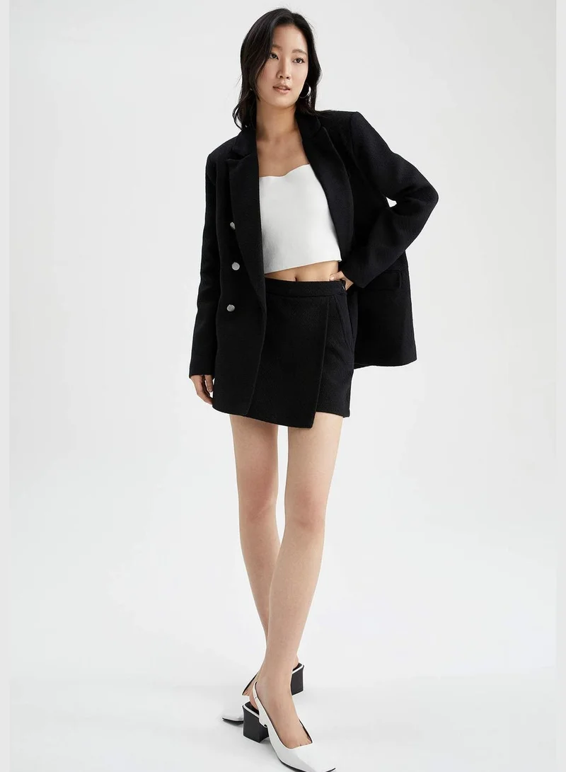 DeFacto Tweed Print Mini Short Skirt
