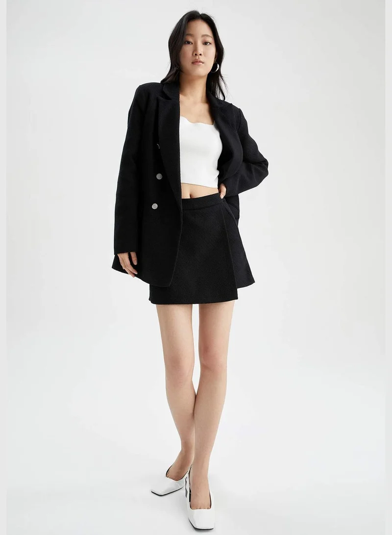 DeFacto Tweed Print Mini Short Skirt