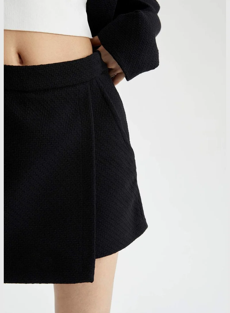 DeFacto Tweed Print Mini Short Skirt