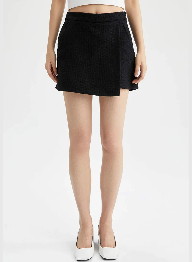 DeFacto Tweed Print Mini Short Skirt