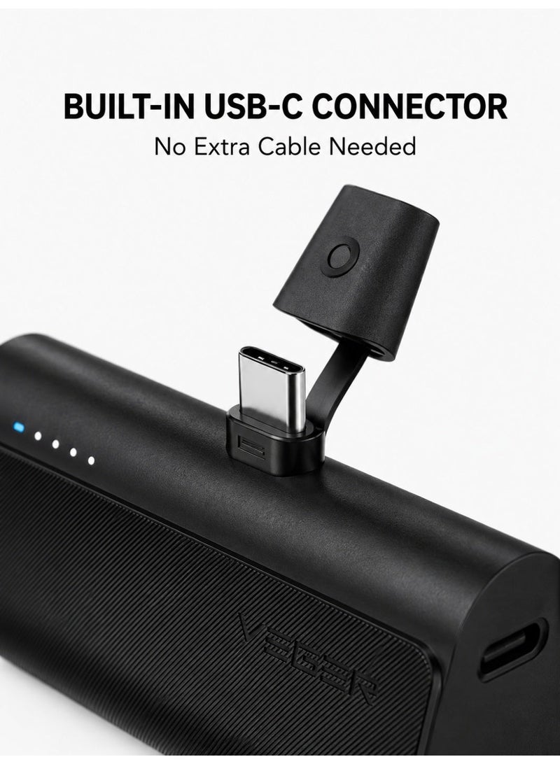 فيجير VEGER 5000mAh 20W Mini Power Bank USB-C - Black - Image 2