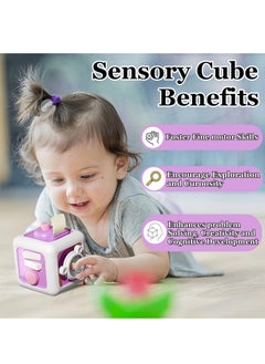 XiuWoo Busy Board Activity Cubes Sensory Travel Toys For Toddlers 1-3 Toys For Airplane Travel 18-24 Months Old Toys Baby Educational Toys 18 Months First Boy Birthday Gifts  - Image 2
