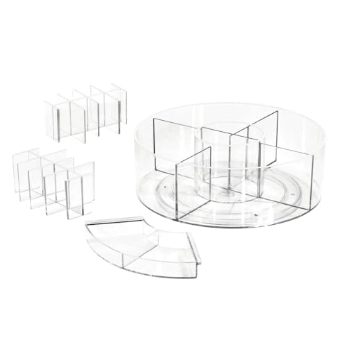 InterDesign iDesign The Sarah Tanno Collection Lazy Susan Spinning Cosmetic Organizer Clear 77 x 77