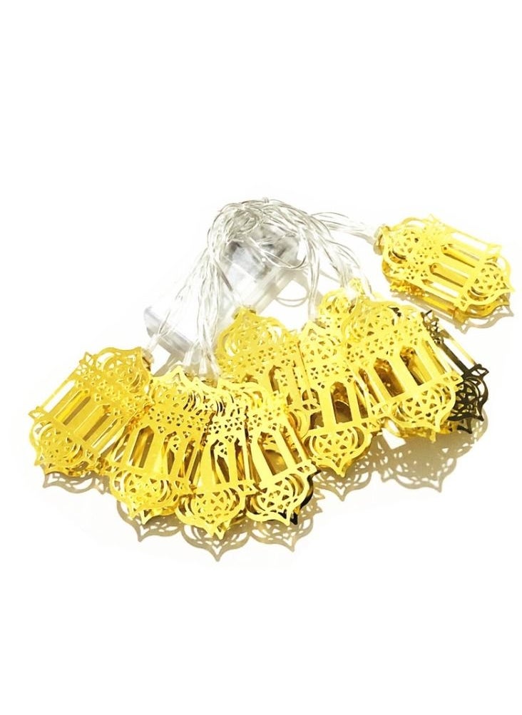 erorex - 20 مصباح LED لمهرجان عيد الفطر، سلسلة من أضواء الحديد الفنية لشهر رمضان، قلادة تزيين LED - Image 1