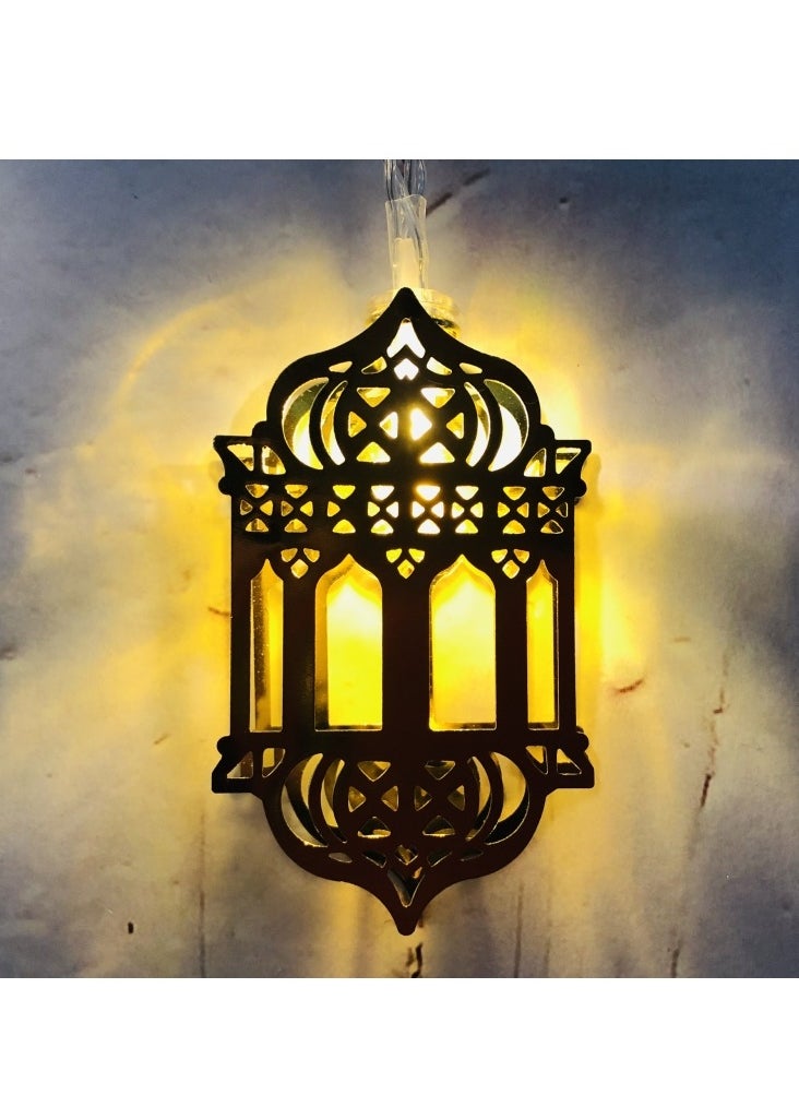 erorex - 20 مصباح LED لمهرجان عيد الفطر، سلسلة من أضواء الحديد الفنية لشهر رمضان، قلادة تزيين LED - Image 1