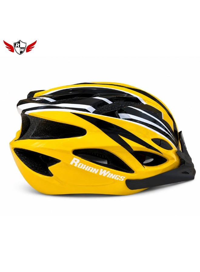 Rohan Wings Sporty Helmet for Bicycle & E-Scooters Lightweight Adjustable Safety Helmet with Air Vents - Image 1