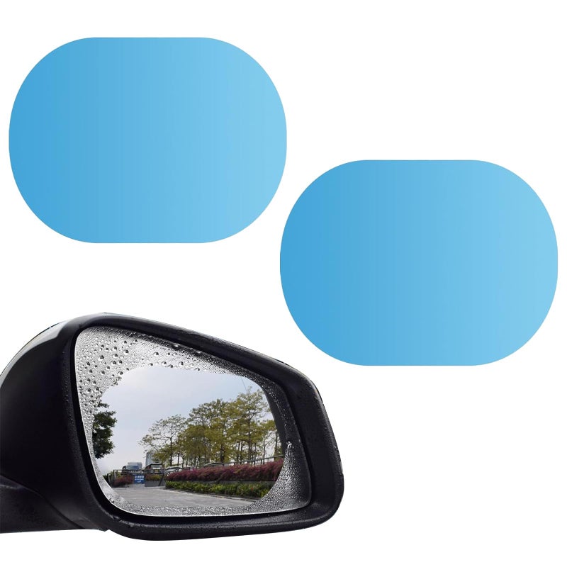Ferianl 2PCS Car Rear View Mirror Waterproof Film Rainproof Highdefinition Transparent Nanocoated Protective Sticker Anti Fog Glare Rear View Mirror Sticker Universal for SUV Sedan Truck - Image 3