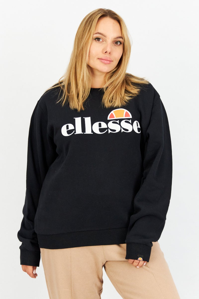 Ellesse ملابس رياضية نسائية بأكمام طويلة مناسبة، سويت شيرت خارجي، مجموعة سوداء - Image 1