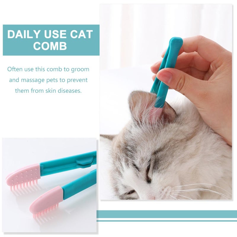 Cat Eye Brush And Compact Grooming Brush With Soft Bristles For Daily Tear Stain Removal Portable Design - Image 4