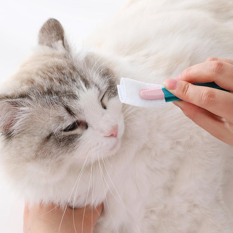 Cat Eye Brush And Compact Grooming Brush With Soft Bristles For Daily Tear Stain Removal Portable Design - Image 5
