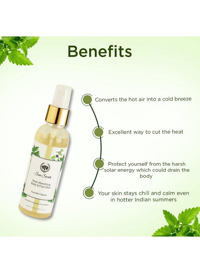 Seer Secrets Five Mint Body & Foot Mist Liquid Air Conditioner Suitable For Men & Women|Pack Of 100Ml - Image 3