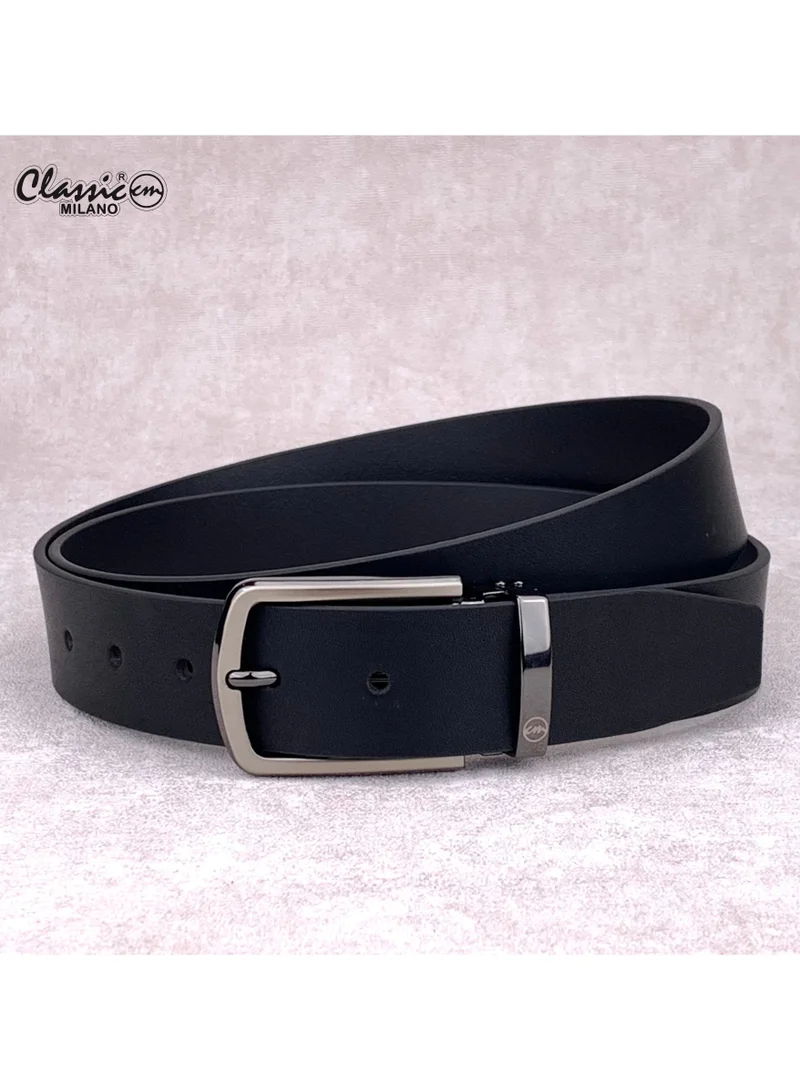 Classic Milano Genuine Leather Belt for Men – Black Formal Men's Belt – Men Belts for Office & Business Wear – Mens Belt Leather with Gift Box